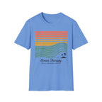 Ocean Therapy Graphic T-Shirt — Retro Sunset Waves Tee