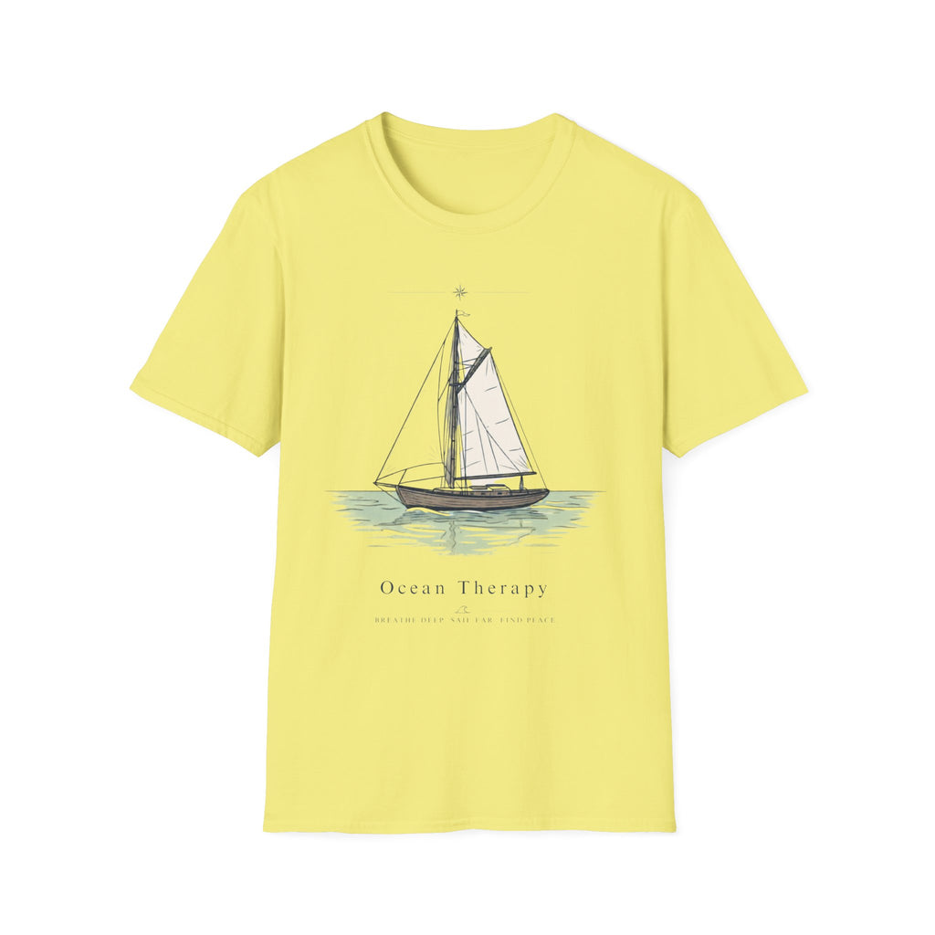 Ocean Therapy Breathe Deep Sail Far Find Peace T Shirt