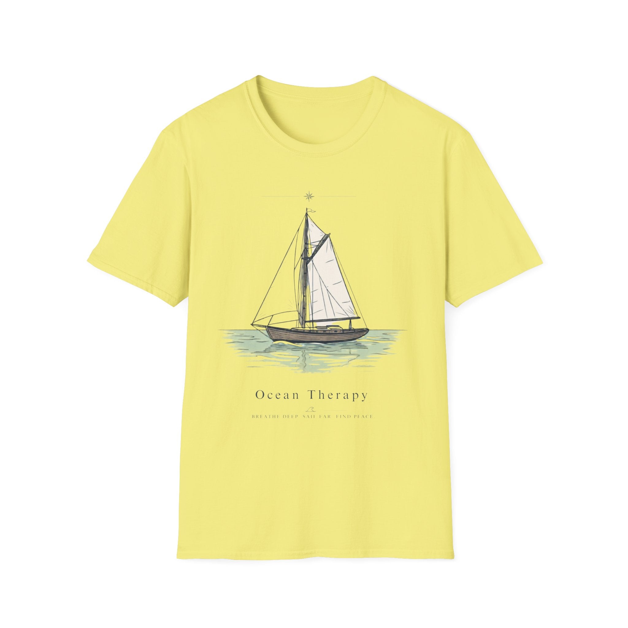 Ocean Therapy Breathe Deep Sail Far Find Peace T Shirt