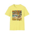 Beach T-Shirt — Retro 'Ocean Therapy' Sunset Surf Graphic