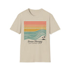 Ocean Therapy Graphic T-Shirt — Retro Sunset Waves Tee