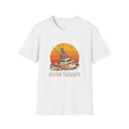 Ocean Therapy Fishing Boat Sunset T-Shirt