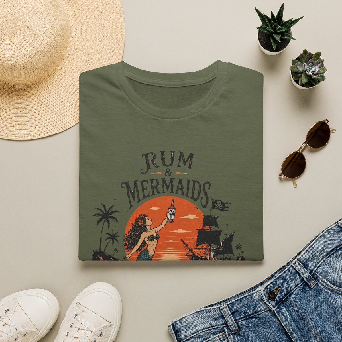 Ocean Therapy Rum & Mermaids T Shirt