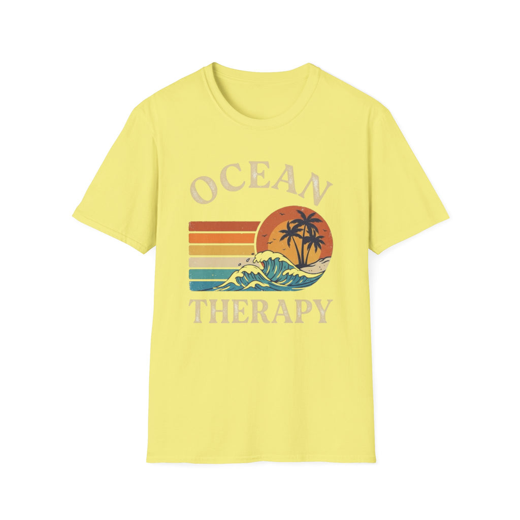 Ocean Therapy Vintage Sunset Palm Tree T-Shirt