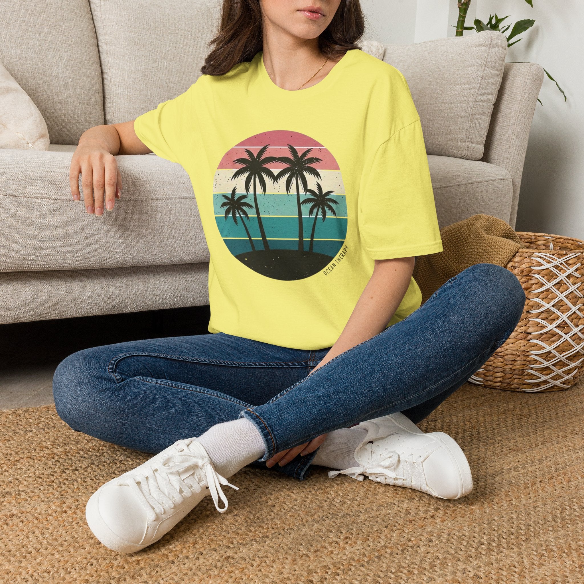 Ocean Therapy Sunset Palms T Shirt