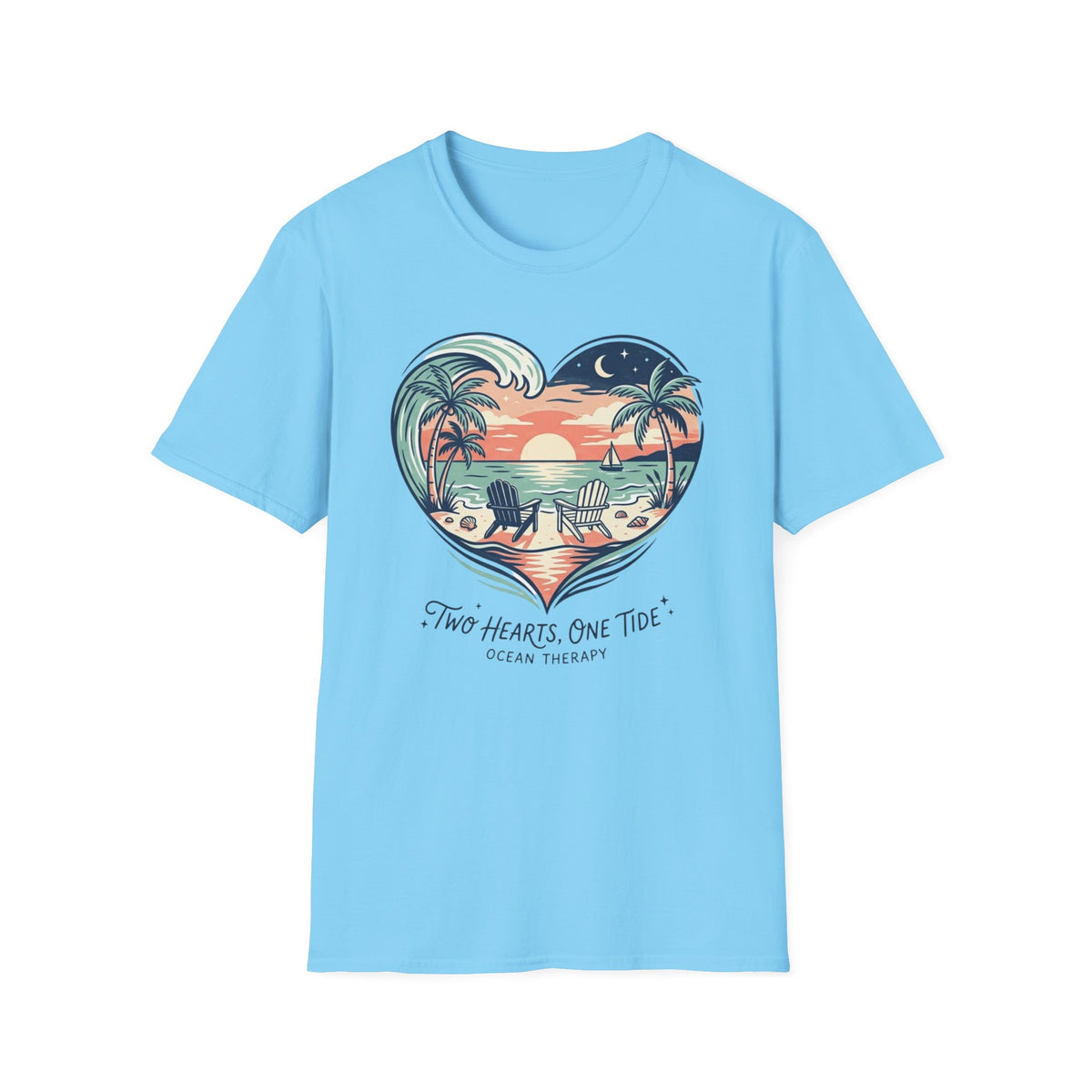 Copy of  Ocean Therapy Two Hearts One Tide T Shirt