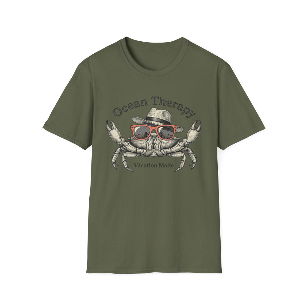 Ocean Therapy Vacation Mode Crab T Shirt