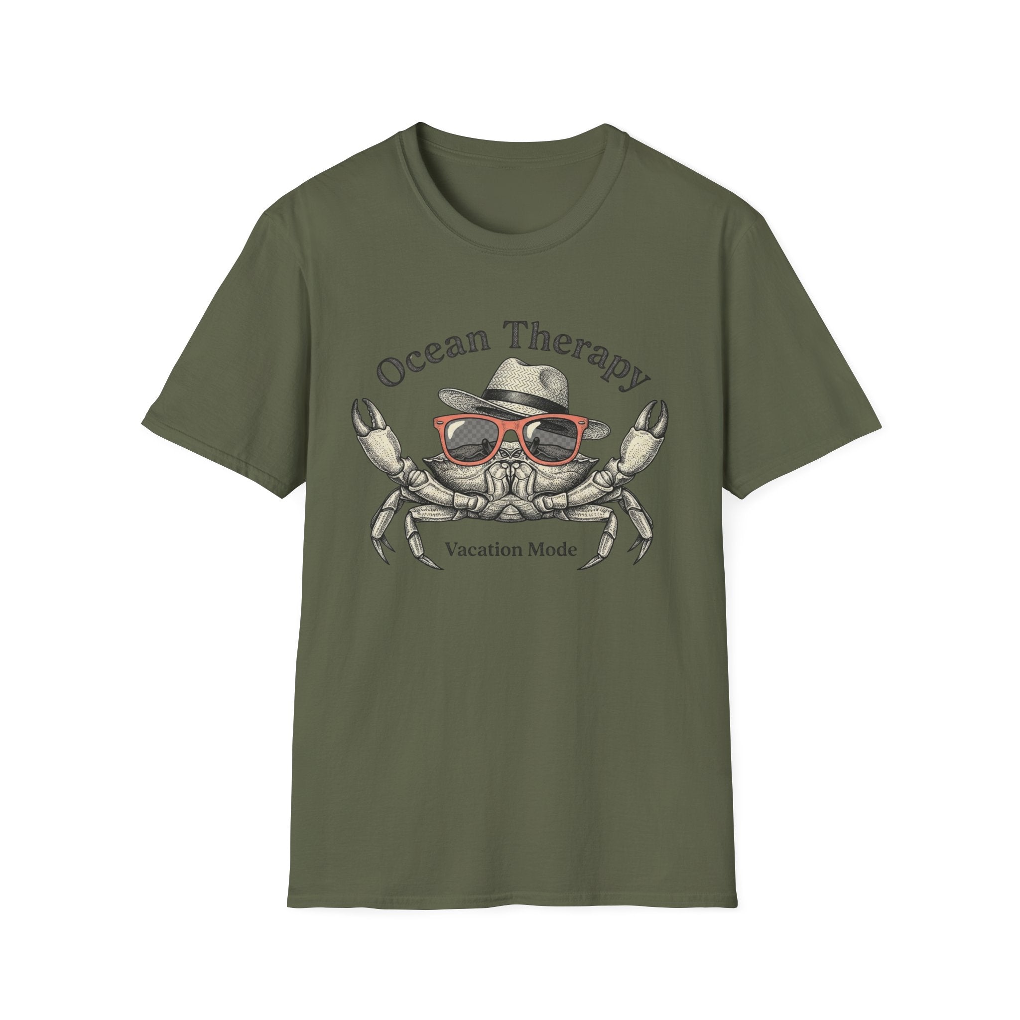Ocean Therapy Vacation Mode Crab T Shirt