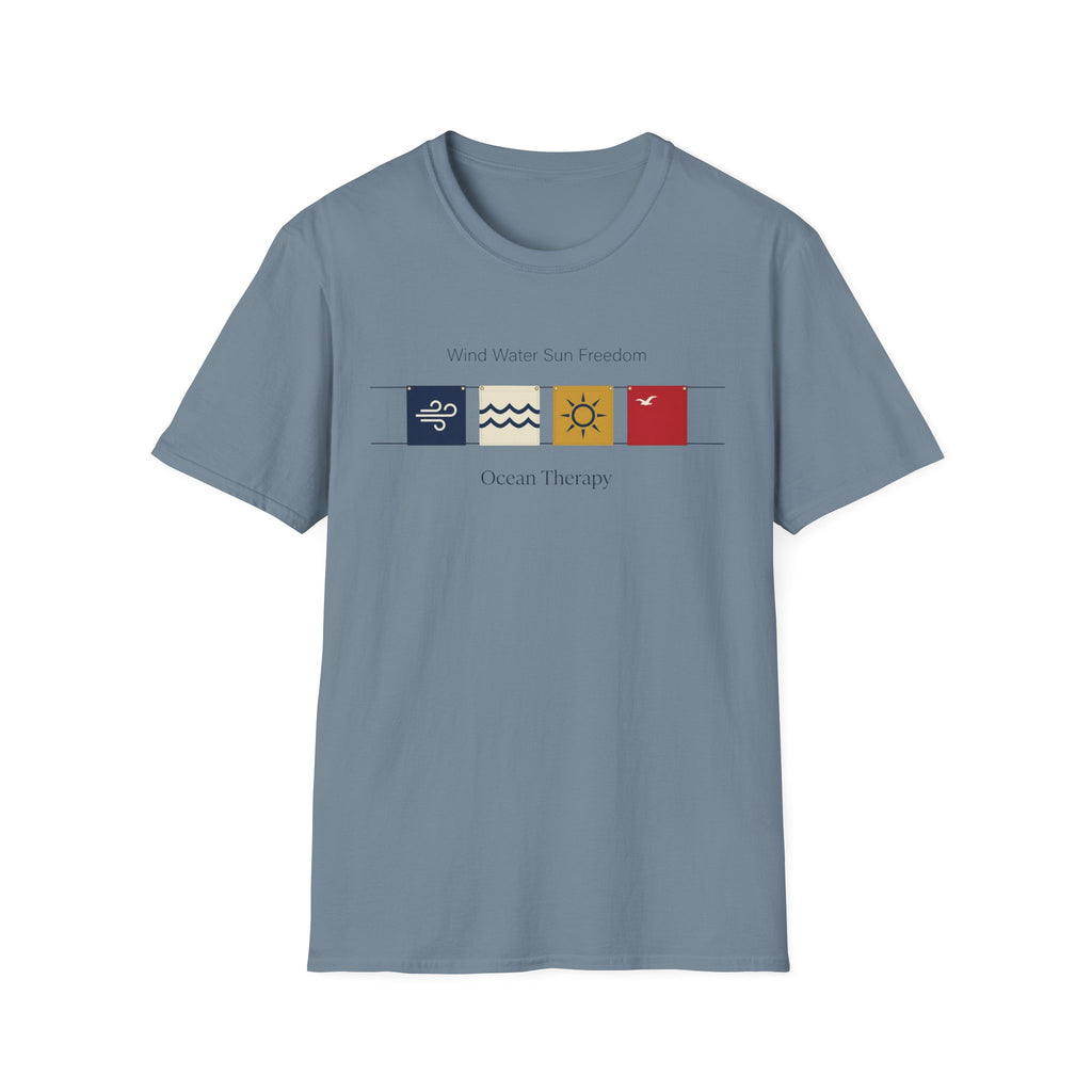 Ocean Therapy Wind Water Sun Freedom T Shirt