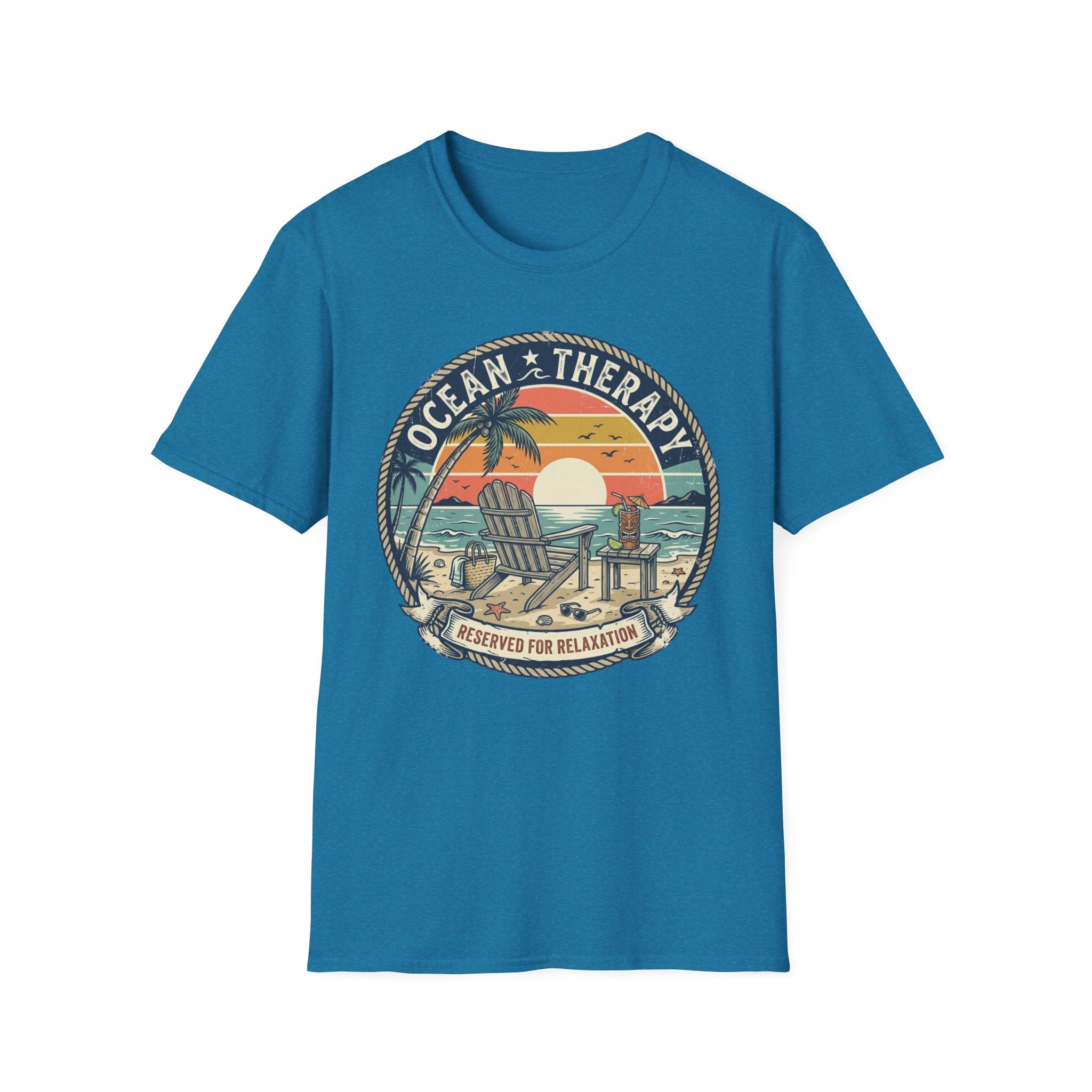Ocean Therapy T-Shirt — Sunset Beach Graphic Tee