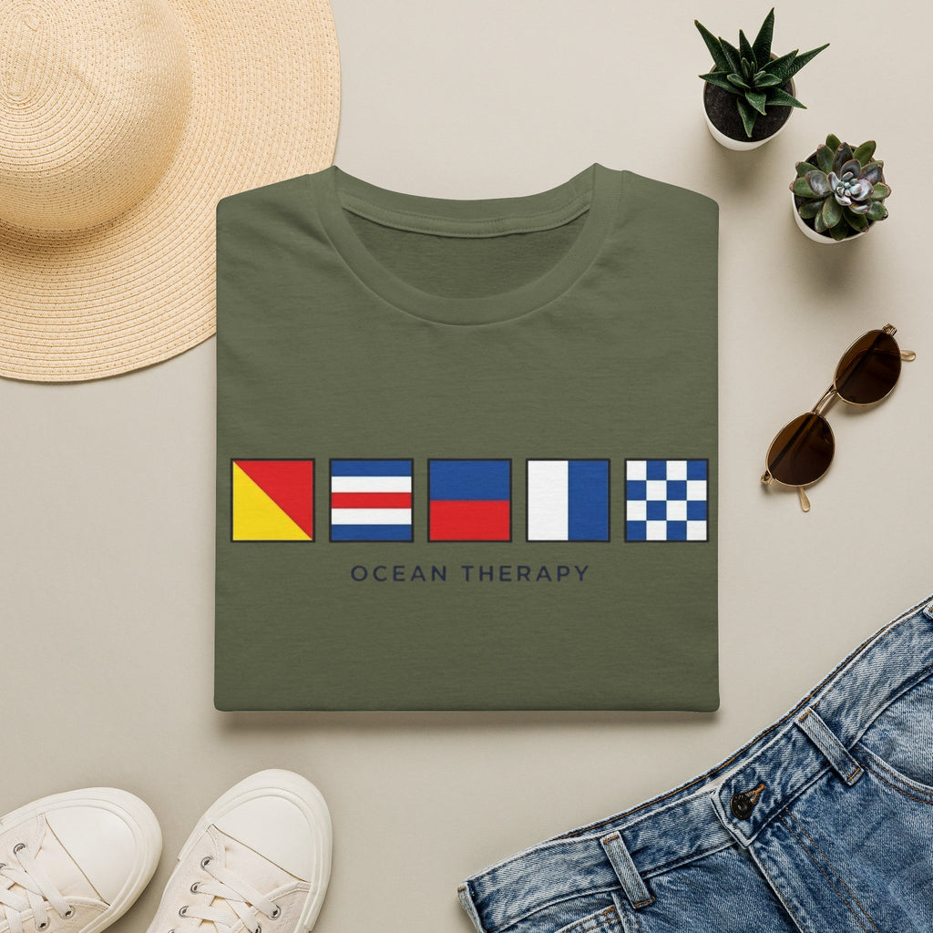 Ocean Therapy Nautical Flags T Shirt