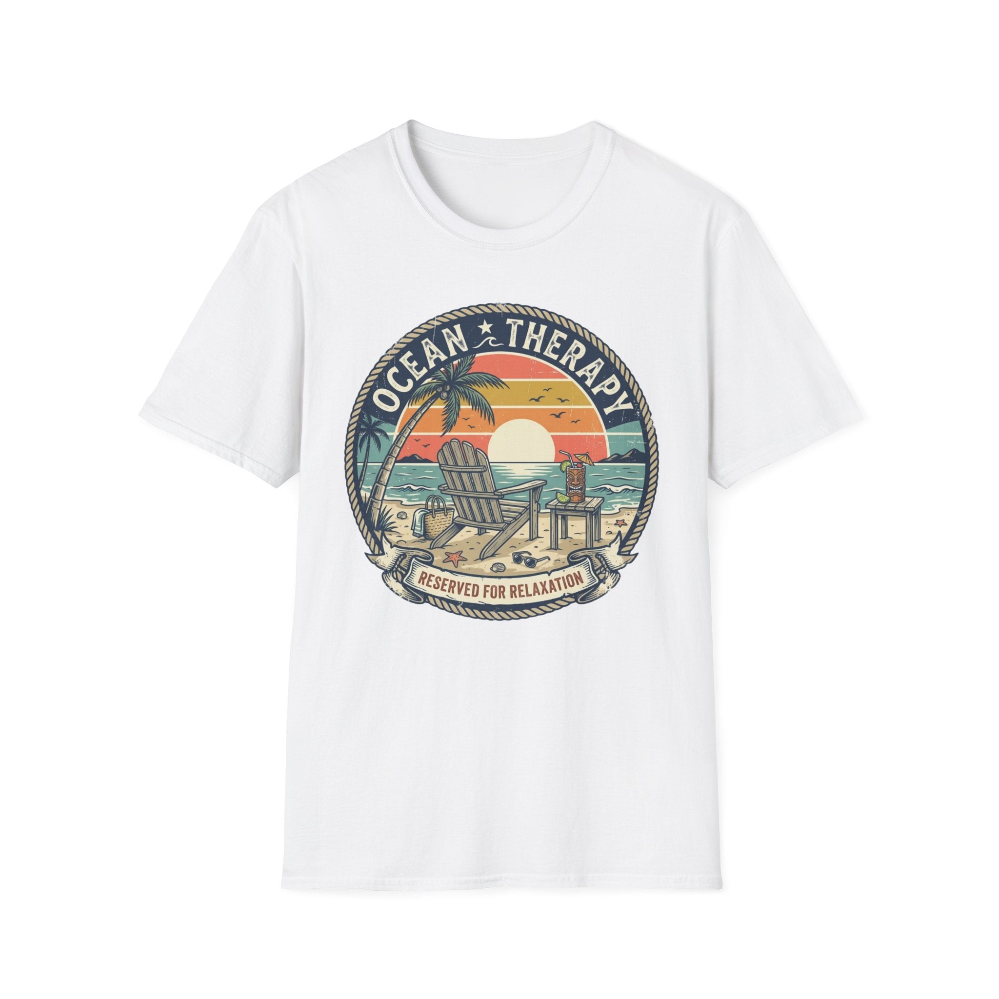 Ocean Therapy T-Shirt — Sunset Beach Graphic Tee