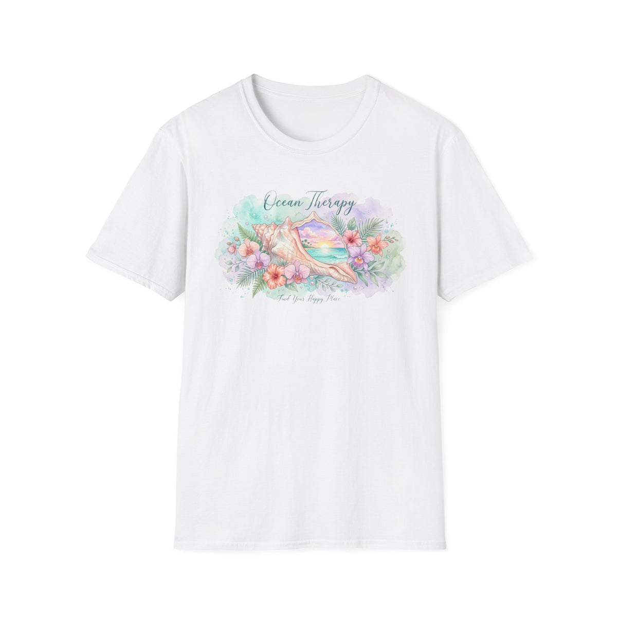 Ocean Therapy Happy Place Shell T Shirt