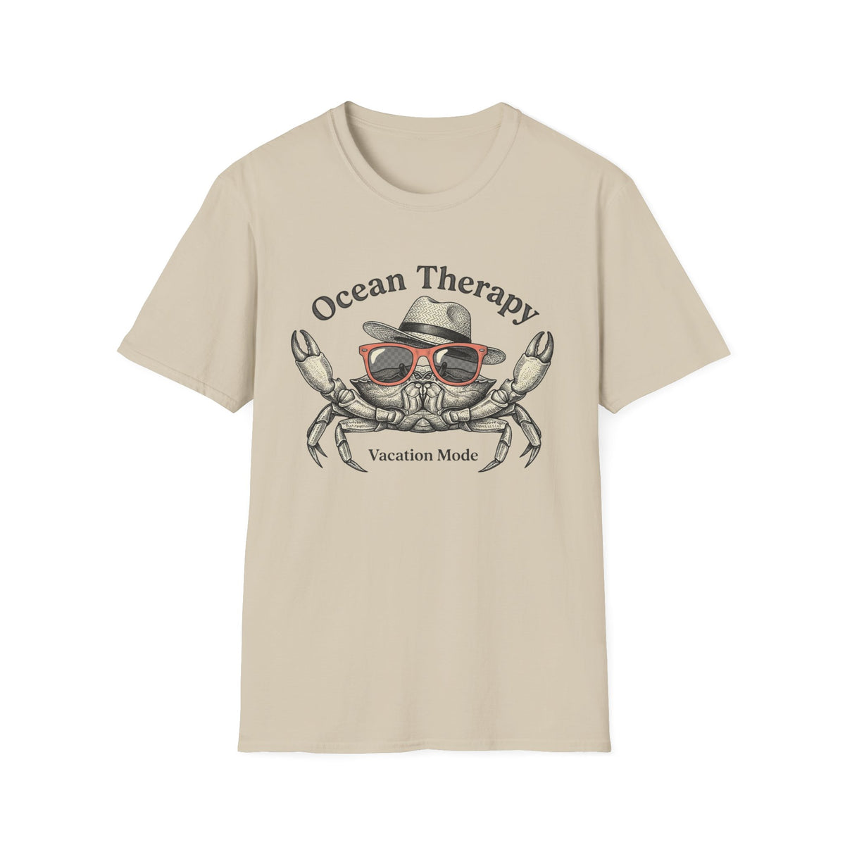 Ocean Therapy Vacation Mode Crab T Shirt