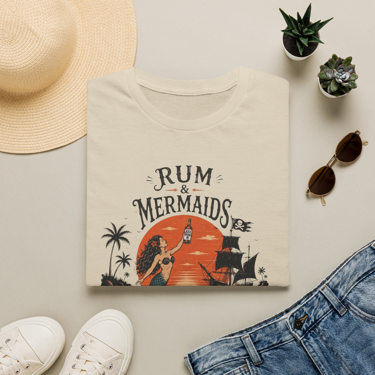 Ocean Therapy Rum & Mermaids T Shirt