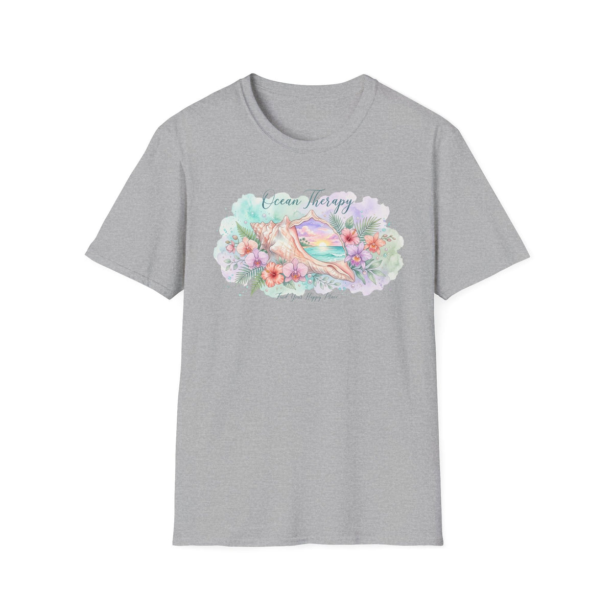 Ocean Therapy Happy Place Shell T Shirt