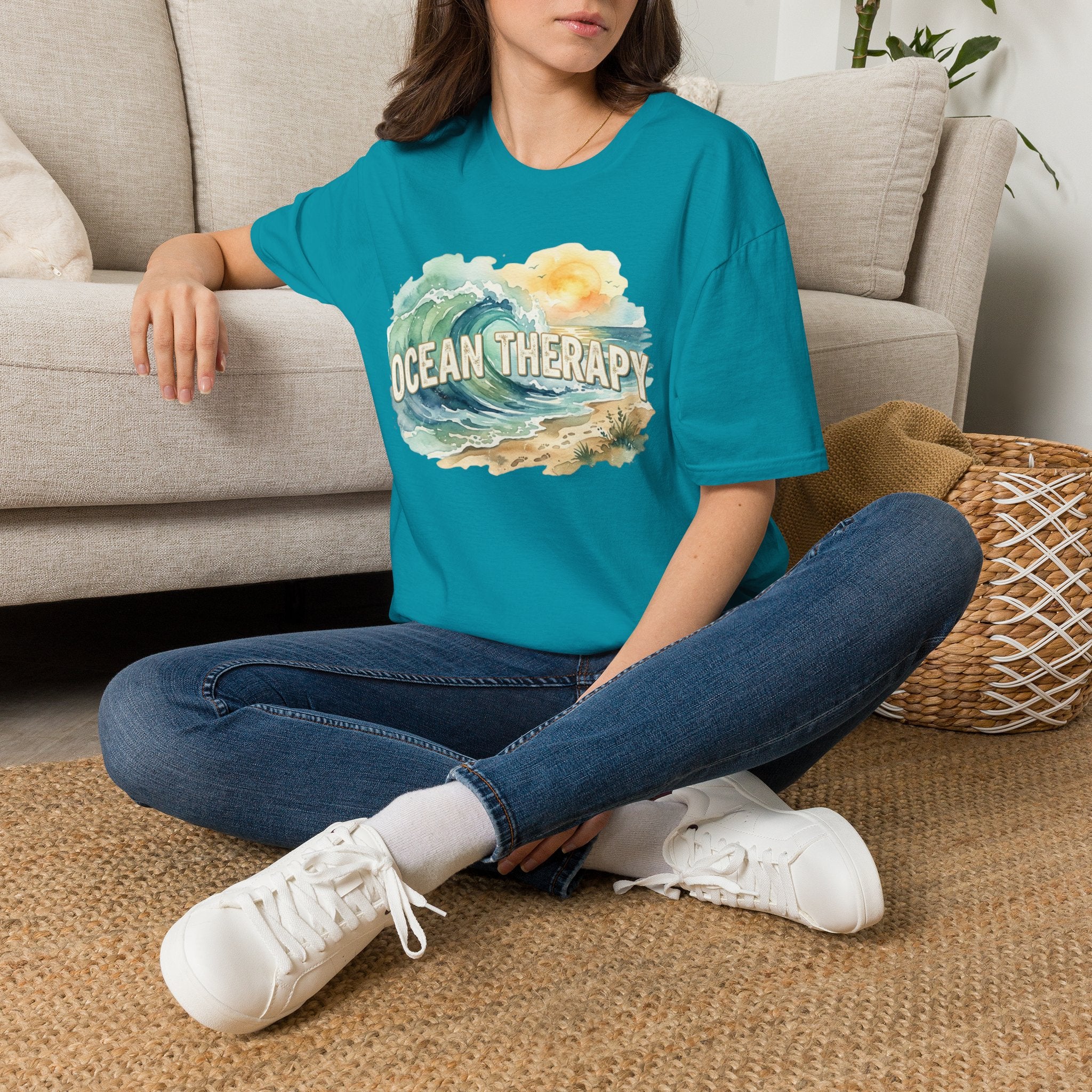 Ocean Therapy Beach Wave T Shirt
