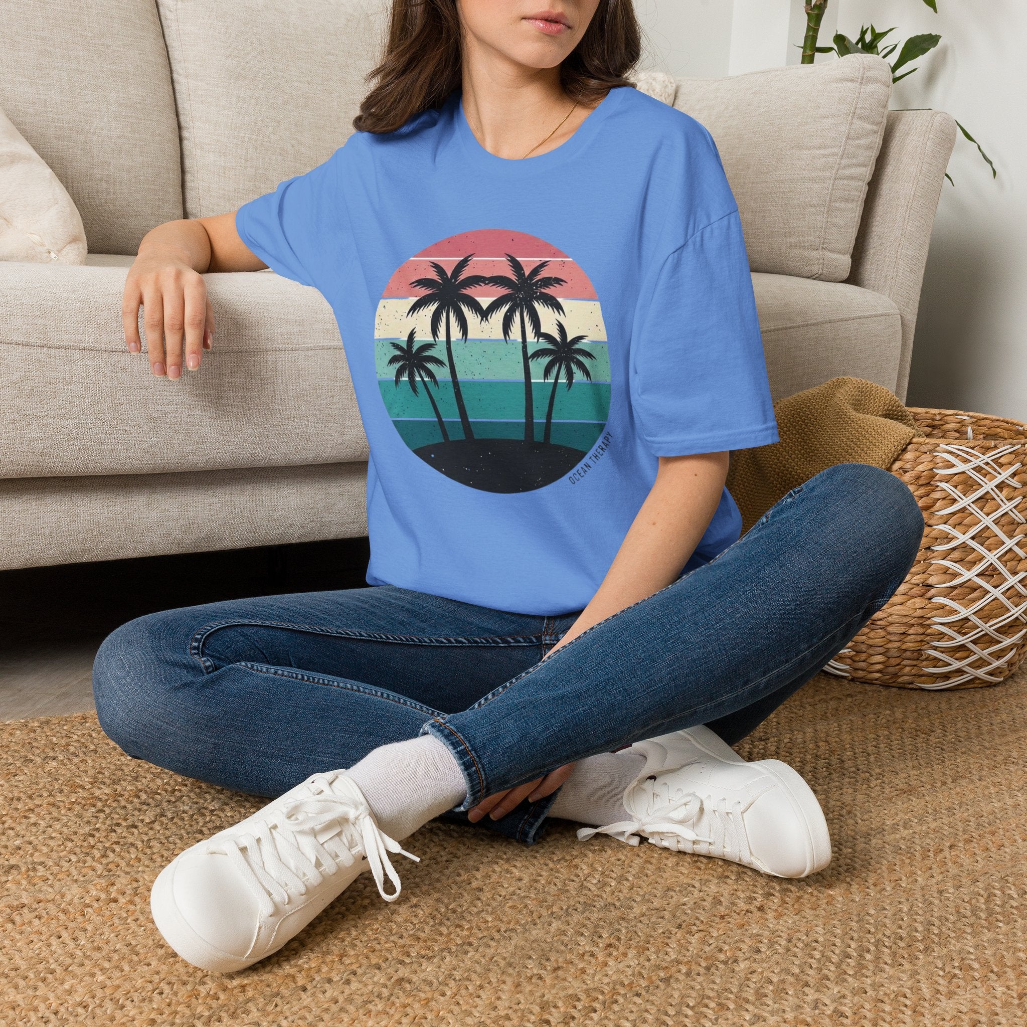 Ocean Therapy Sunset Palms T Shirt