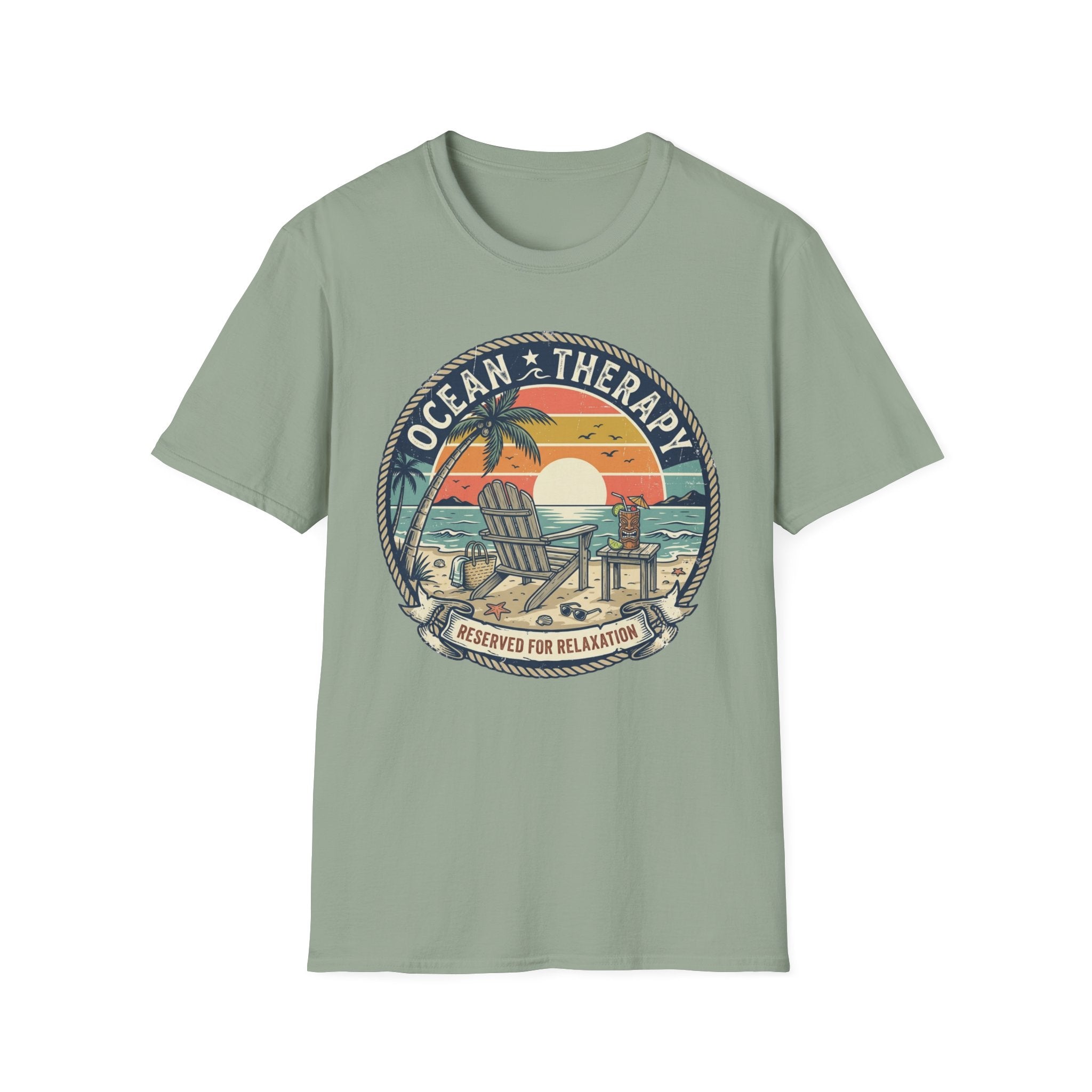 Ocean Therapy T-Shirt — Sunset Beach Graphic Tee