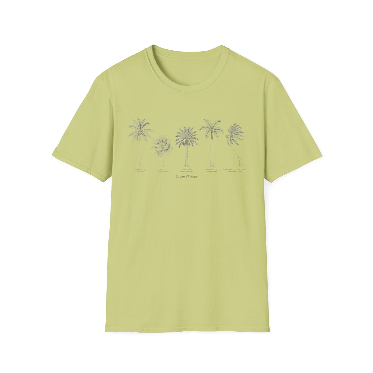 Palm Tree Illustration T‑Shirt — Botanical Palm Species Diagram Tee