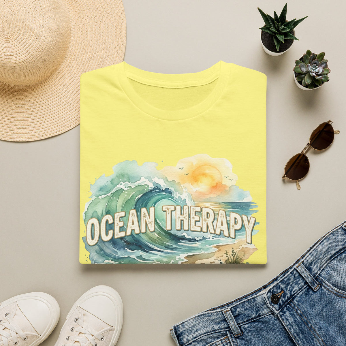 Ocean Therapy Beach Wave T Shirt