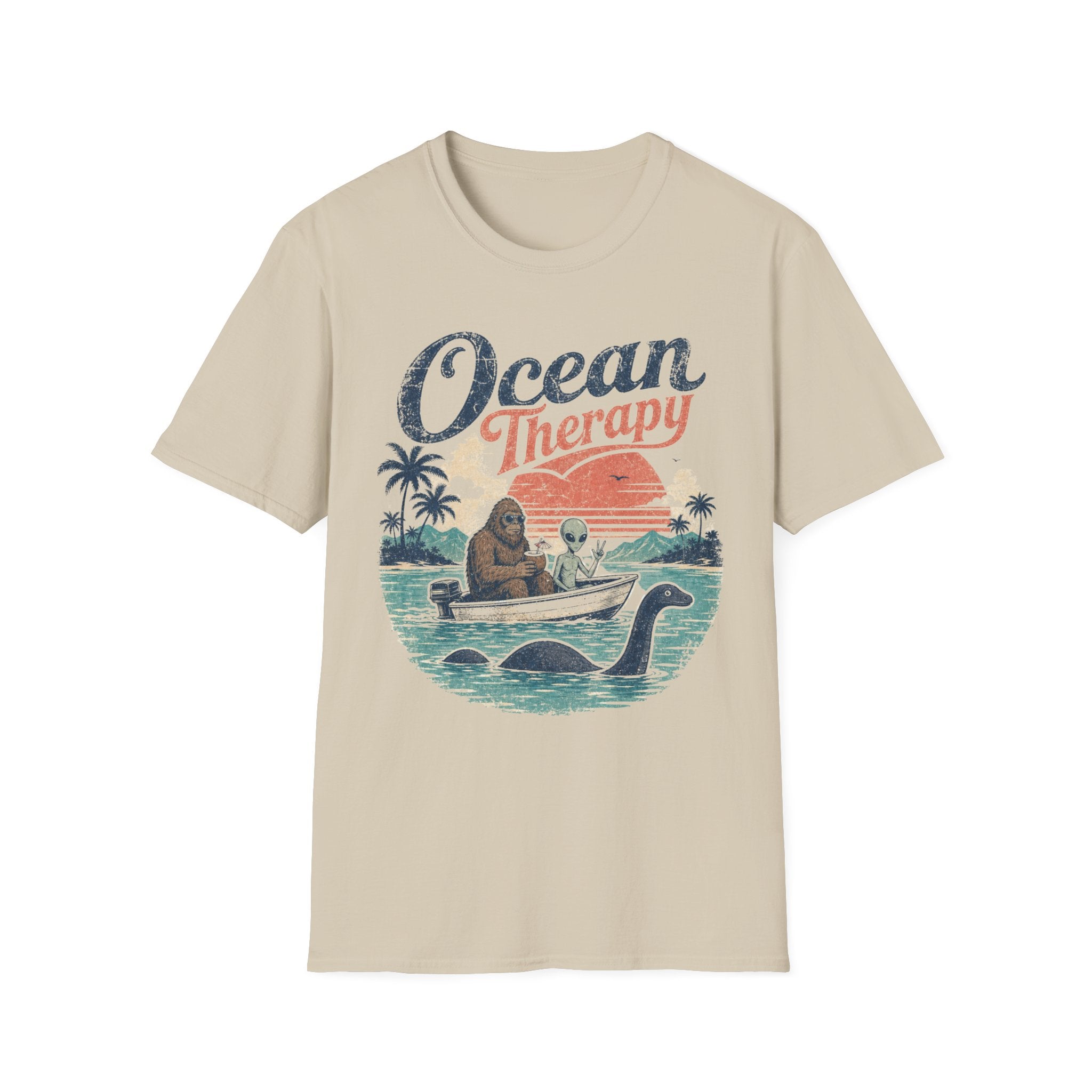 Ocean Therapy T-Shirt — Bigfoot, Alien, Loch Ness Monster