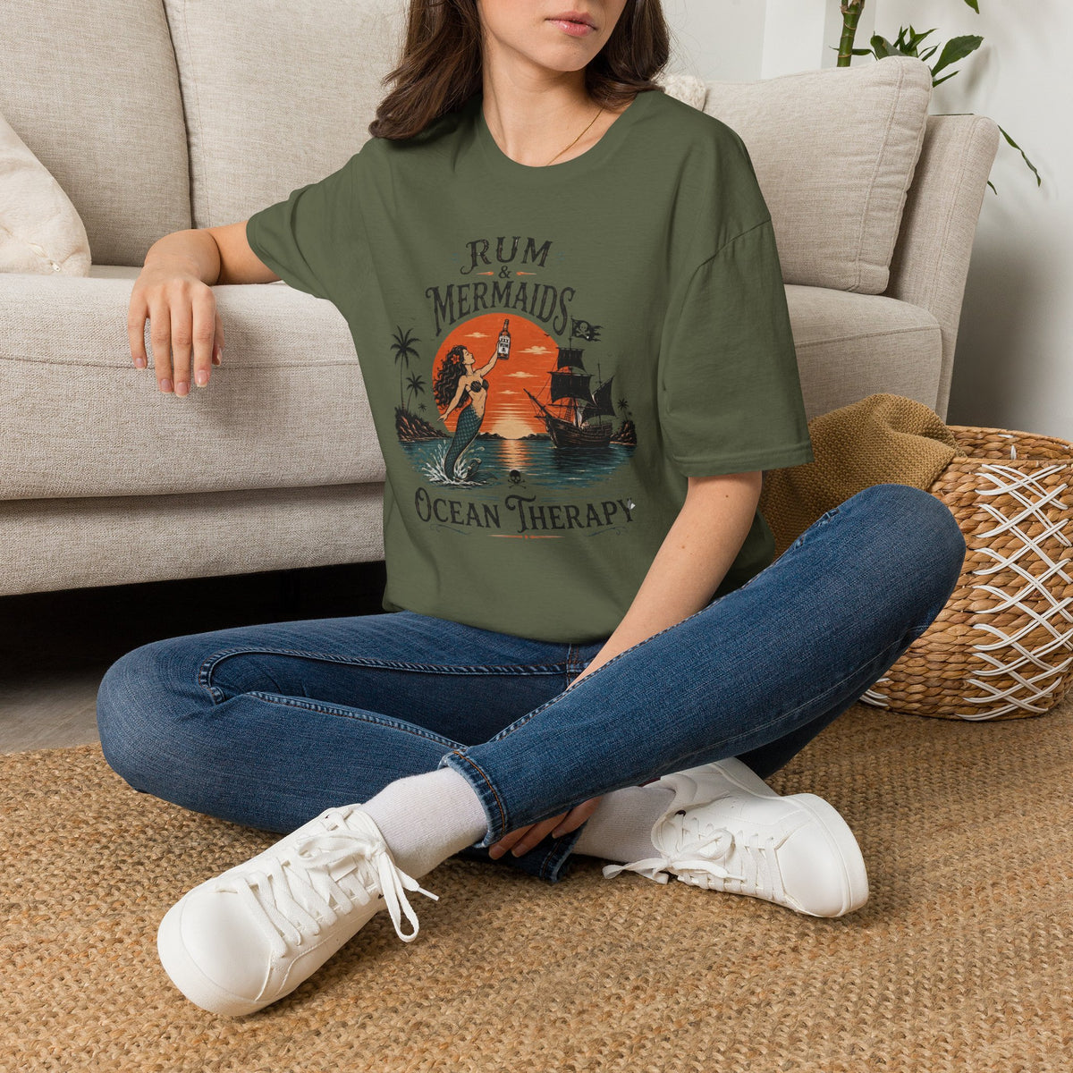 Ocean Therapy Rum & Mermaids T Shirt