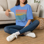 Ocean Therapy Graphic T-Shirt — Retro Sunset Waves Tee