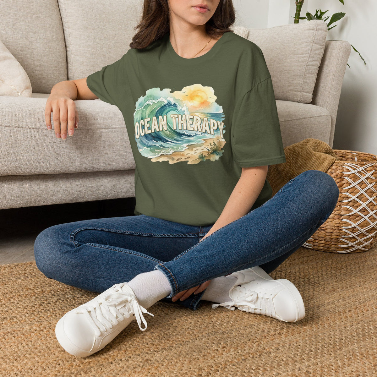 Ocean Therapy Beach Wave T Shirt