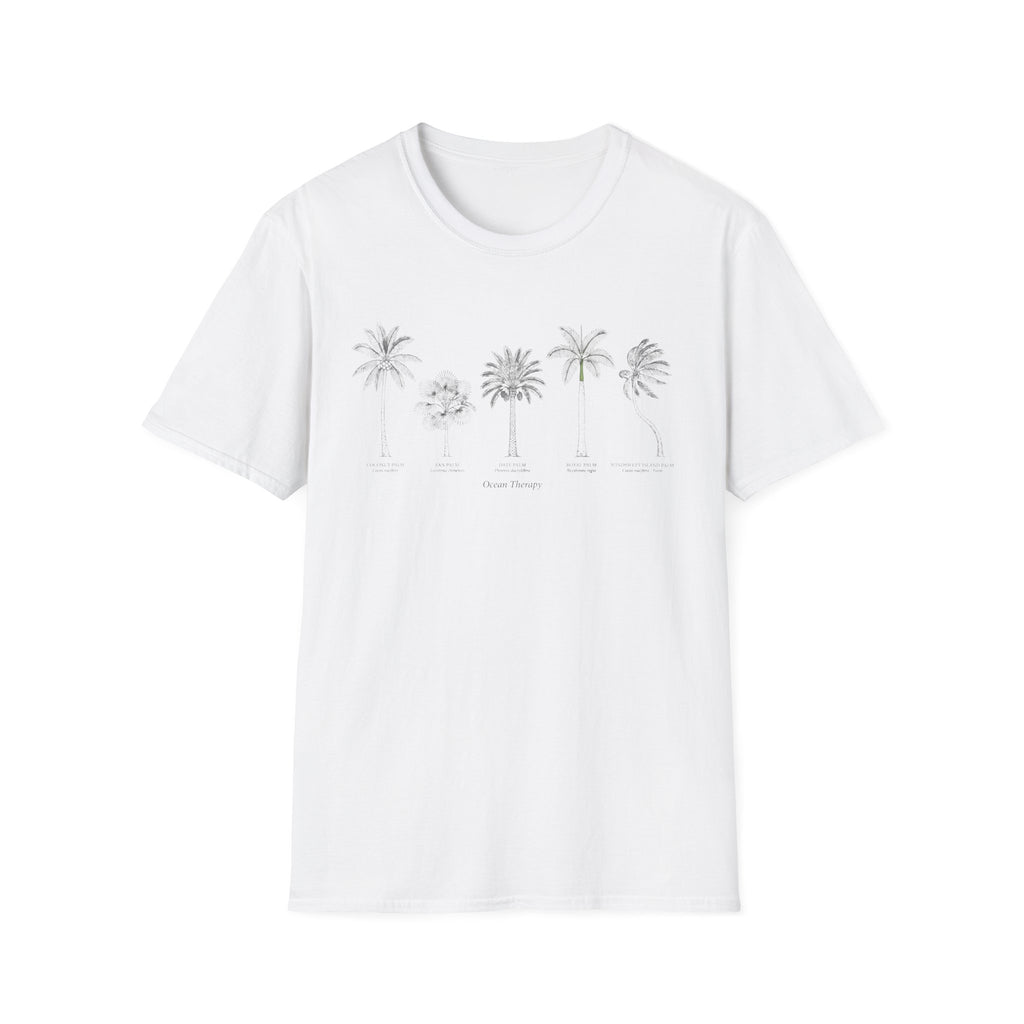 Palm Tree Illustration T‑Shirt — Botanical Palm Species Diagram Tee