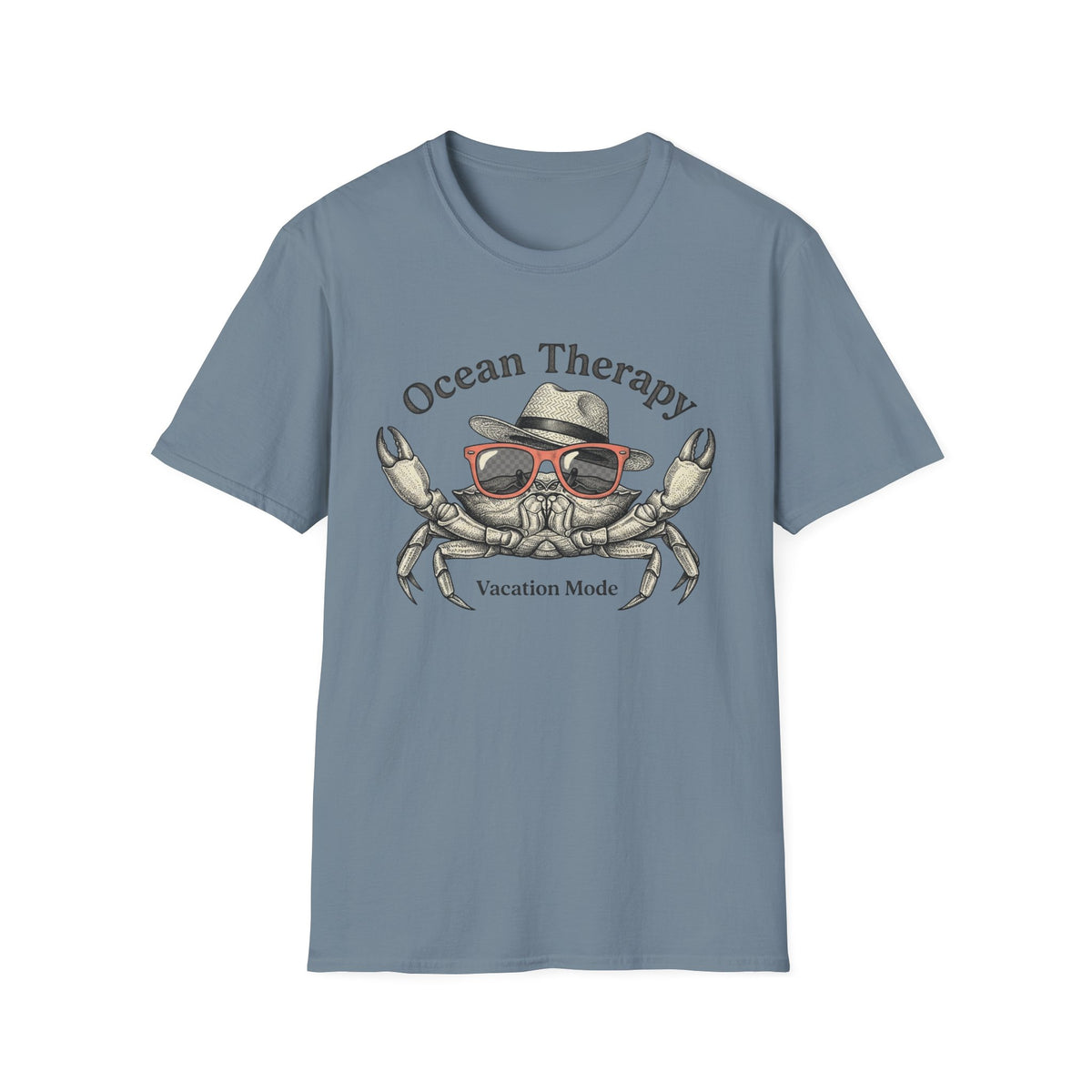 Ocean Therapy Vacation Mode Crab T Shirt