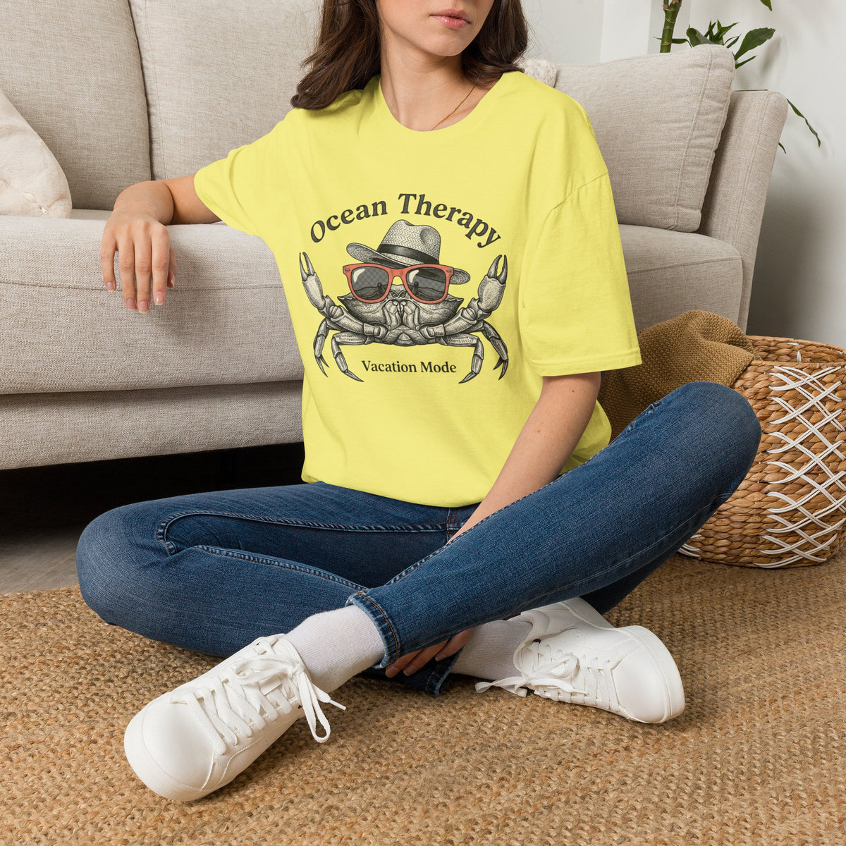 Ocean Therapy Vacation Mode Crab T Shirt